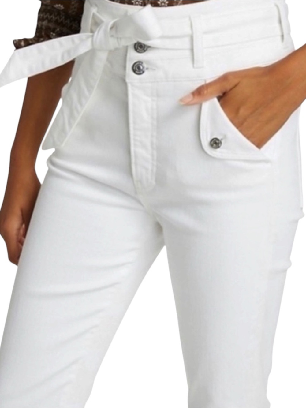 Veronica Beard White Giselle Flare Jeans High Rise Size 26 NWT - Picture 3 of 14